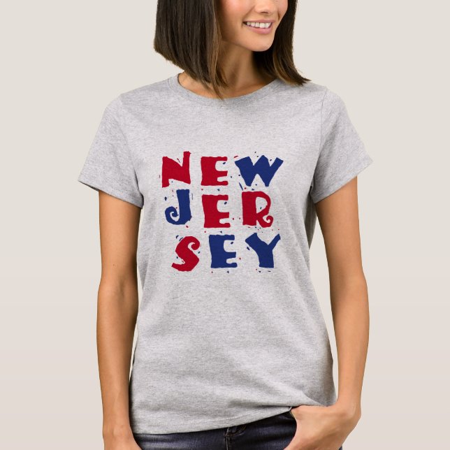 jersey city nj Staat grafische patriotische usa ci T-Shirt (Vorderseite)