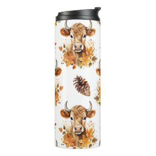 Jersey Cow Herbstlaubs Thermosbecher