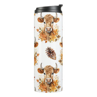Jersey Cow Herbstlaubs Thermosbecher