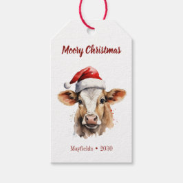 Jersey Cow "Moory Christmas" Geschenkanhänger