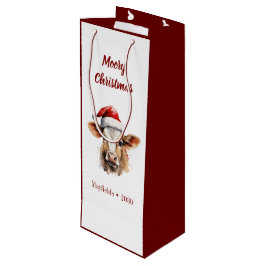 Jersey Cow "Moory Christmas" Geschenktüte Für Weinflaschen