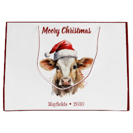 Jersey Cow "Moory Christmas" Große Geschenktüte