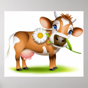 Jersey Cow Poster