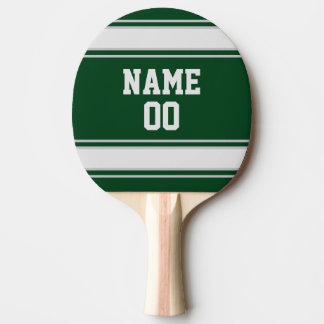 Jersey Dark Green und Grau Personalisiert Tischtennis Schläger