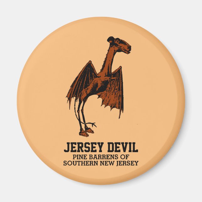 Jersey Devil Creature Cryptid anpassbarer Text Ma Magnet (Vorne)