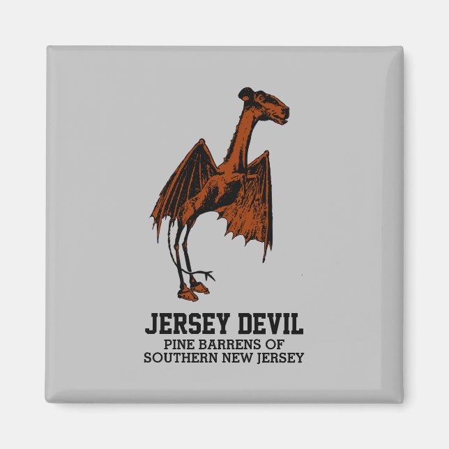 Jersey Devil Creature Cryptid Anpassbarer Text Magnet (Vorne)