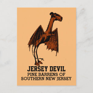 Jersey Devil Creature Cryptid Customizable Text Po Postkarte