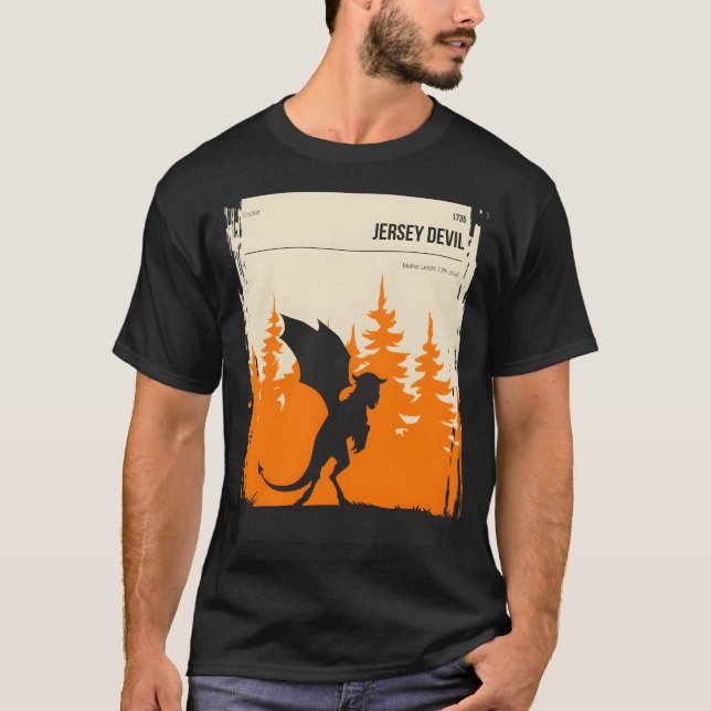 Jersey Devil Cryptid Book Cover Poster T-Shirt (Vorderseite)