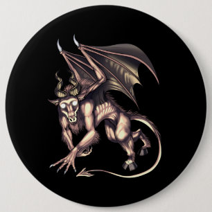 Jersey Devil Cryptid Creature Button