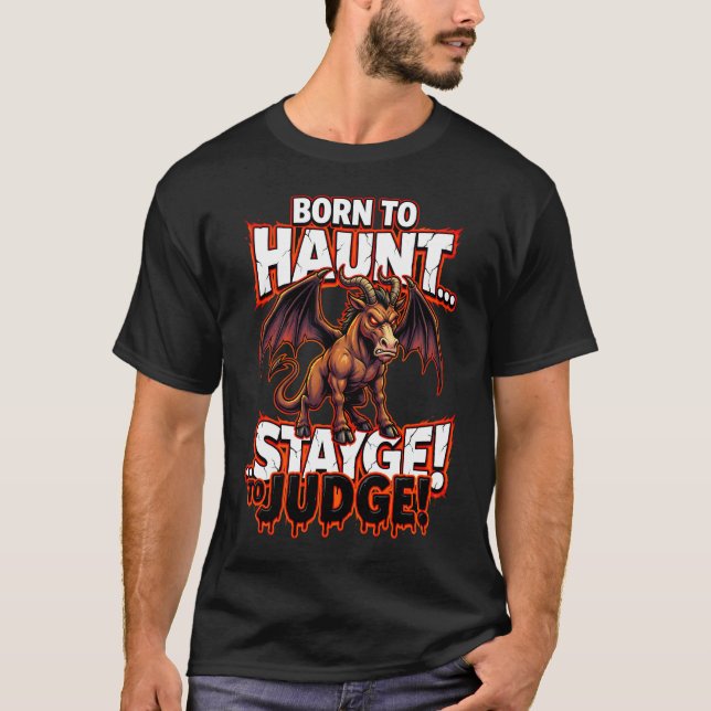Jersey Devil Geboren um zu heimsuchen Lustiger Cry T-Shirt (Vorderseite)