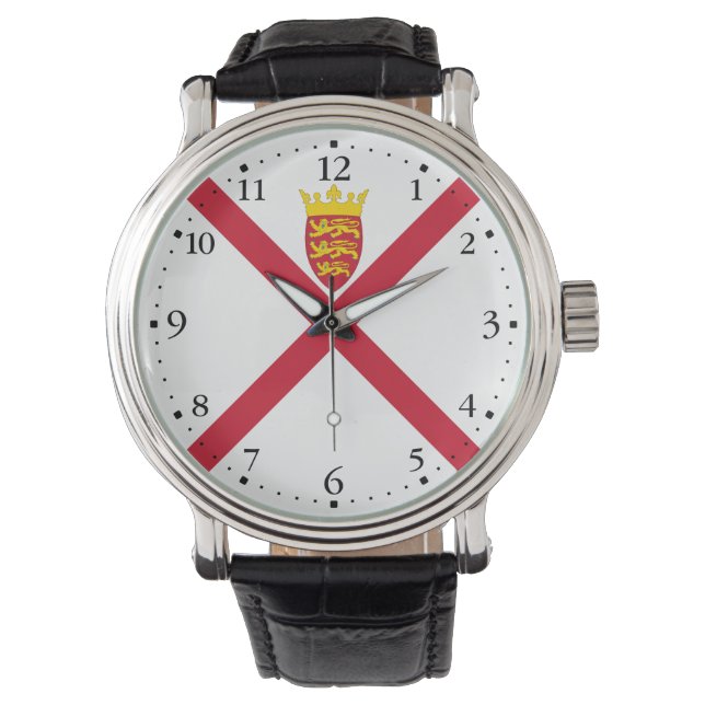 Jersey Flag Armbanduhr (Vorderseite)
