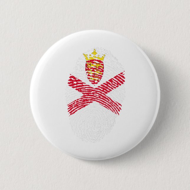 Jersey Flag Fingerprint Country Prix Identity Button (Vorderseite)