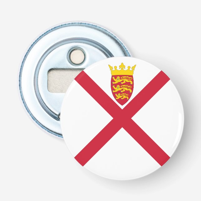 Jersey Flag Flaschenöffner (Vorderseite)