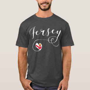 Jersey Flag Heart, Kanalinseln T-Shirt