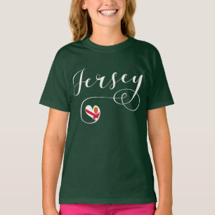Jersey Flag Heart, Kanalinseln T-Shirt