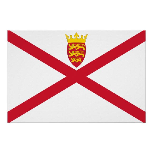 Jersey-Flagge Poster (Vorderseite)