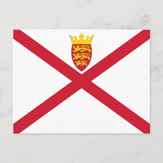 Jersey-Flagge Postkarte (Vorderseite)