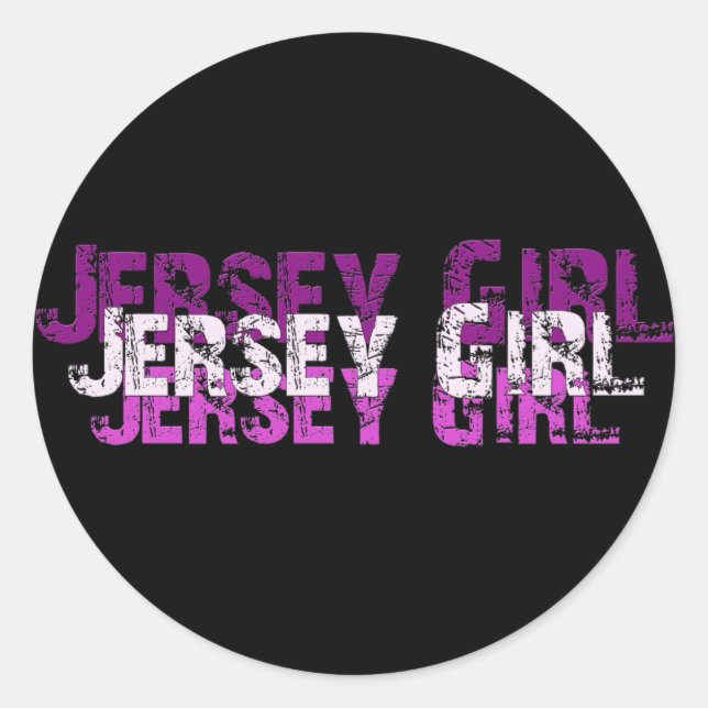 JERSEY GIRL Geschenke & Grüße Runder Aufkleber (Vorderseite)