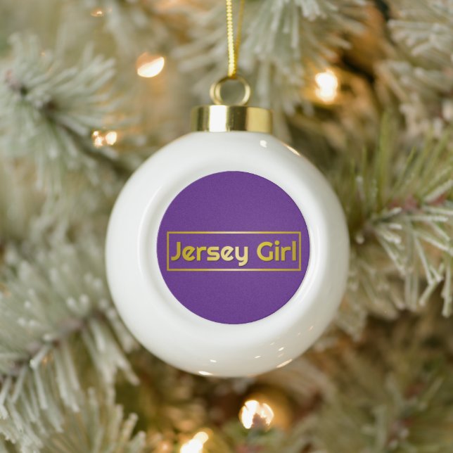 Jersey Girl Keramik Kugel-Ornament (Baum)