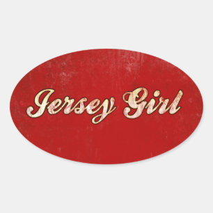 Jersey Girl Ovaler Aufkleber