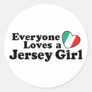 Jersey Girl Runder Aufkleber