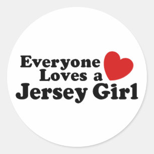Jersey Girl Runder Aufkleber