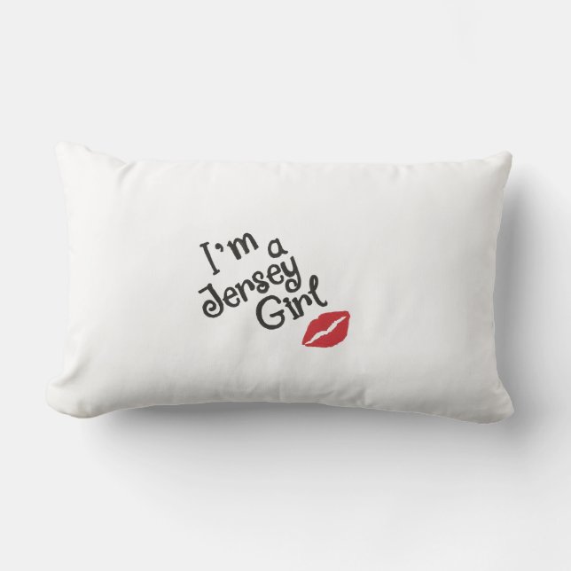 Jersey Girl Throw Pillow Lendenkissen (Vorderseite)