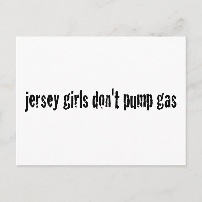 Jersey Girls pumpen kein Gas Postkarte (Vorderseite)