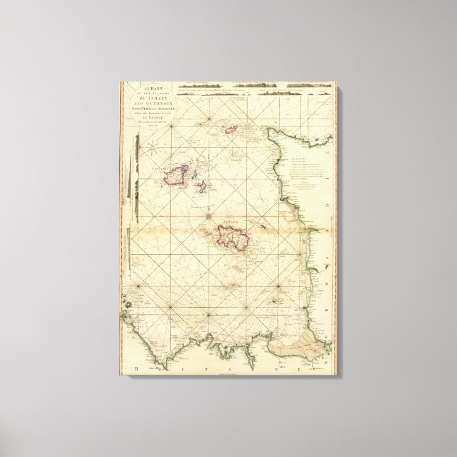 Jersey, Guernsey Leinwanddruck (Vorderseite)