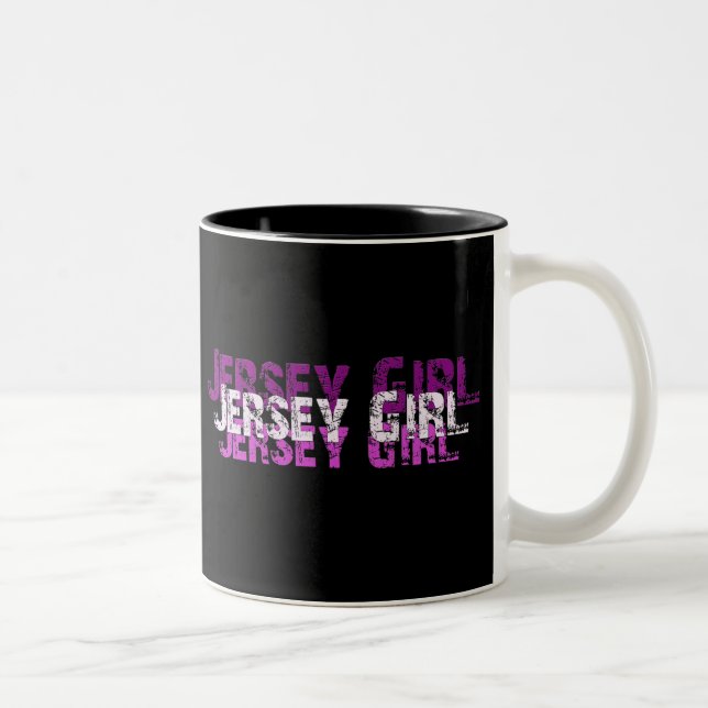 JERSEY-MÄDCHEN-Geschenke u. -grüße Zweifarbige Tasse (Rechts)