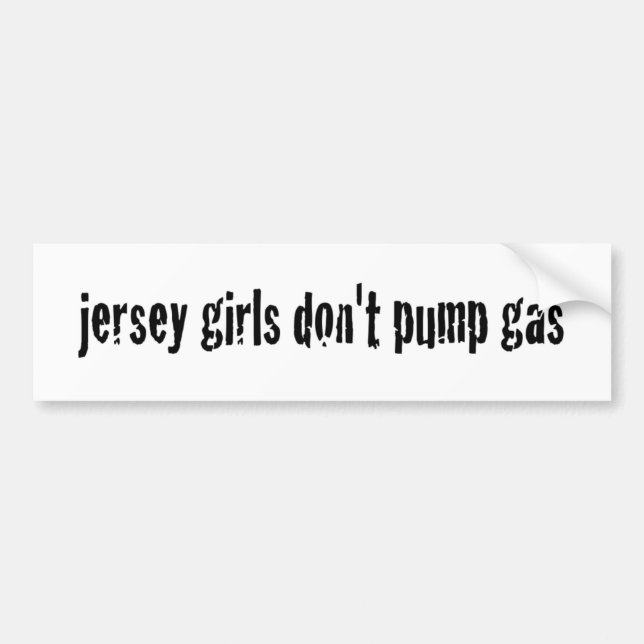 Jersey-Mädchen pumpen nicht Gas Autoaufkleber (Vorne)