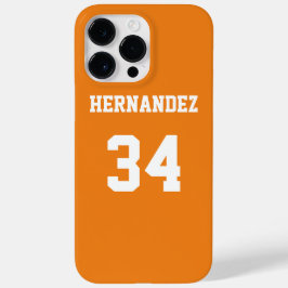 Jersey Name Number Orange und White Case-Mate iPhone 14 Pro Max Hülle