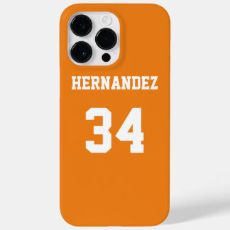 Jersey Name Number Orange und White Case-Mate iPhone 14 Pro Max Hülle