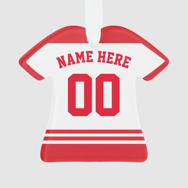 Jersey Name & Number Ornament Template, Hockey LAX (Rückseite)