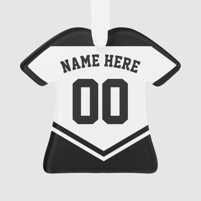Jersey Name Number Ornament Template, Hockey Rugby (Rückseite)
