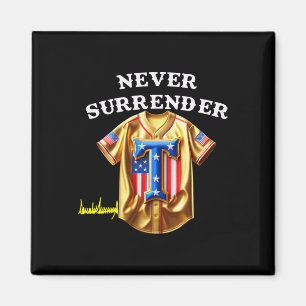 Jersey Nie Aufgeben Pro Trump Spaß Baseball Vint Magnet