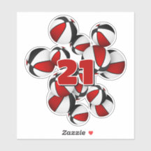 Jersey Nummer auf dem Cluster von roten schwarzen 