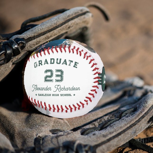 Jersey-Nummer | Monogram für grünen Abschluss Baseball (Von Creator hochgeladen)