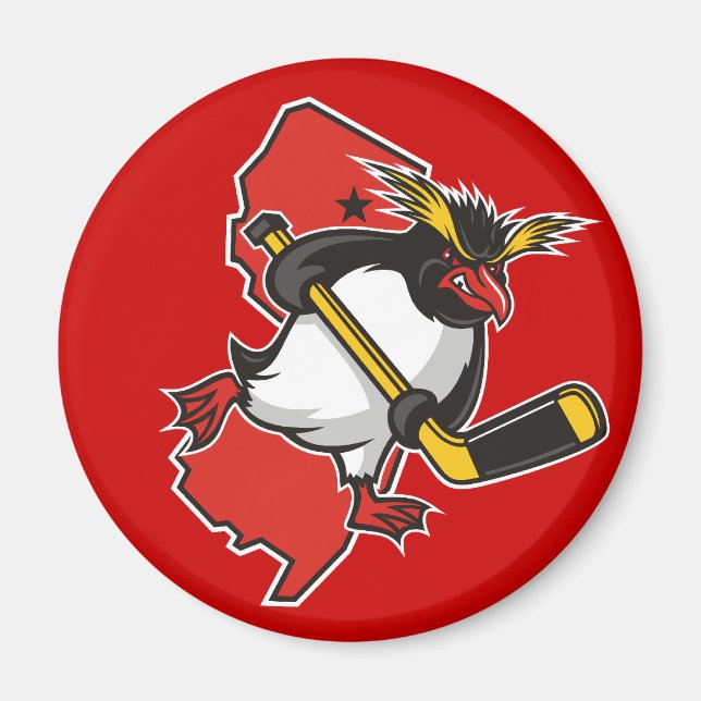 Jersey Penguins Round Magnet (Vorne)