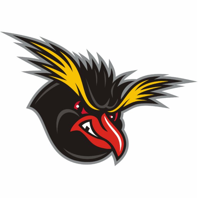 Jersey-Pinguin-"verärgerter Pinguin-" Fotoskulptur Schlüsselanhänger (Vorne)