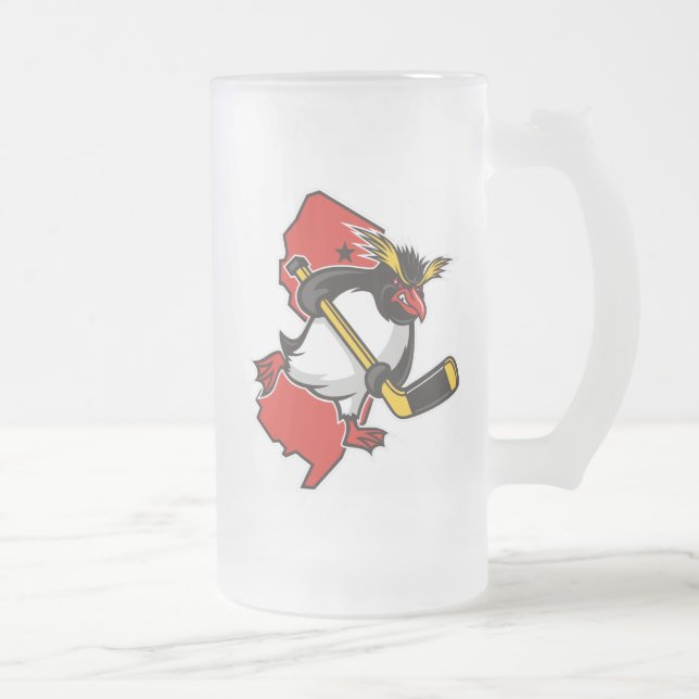 Jersey-Pinguine 16oz. Mattierte Tasse (Rechts)
