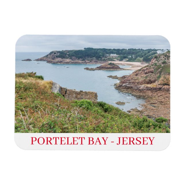 Jersey Portelet Bay Kühlschrankmagnet Magnet (Horizontal)