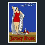 Jersey Shore Art Deco Vintag Poster<br><div class="desc">New Jersey Shore,  Vintag</div>