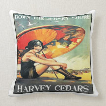 Jersey Shore Harvey Cedars Poster Wurfkissen