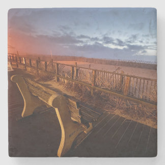 Jersey Shore Marble Coaster (Bench) by Mike Dalton Steinuntersetzer