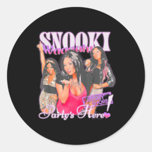Jersey Shore Partys Here Snooki Vintag Reality TV Runder Aufkleber