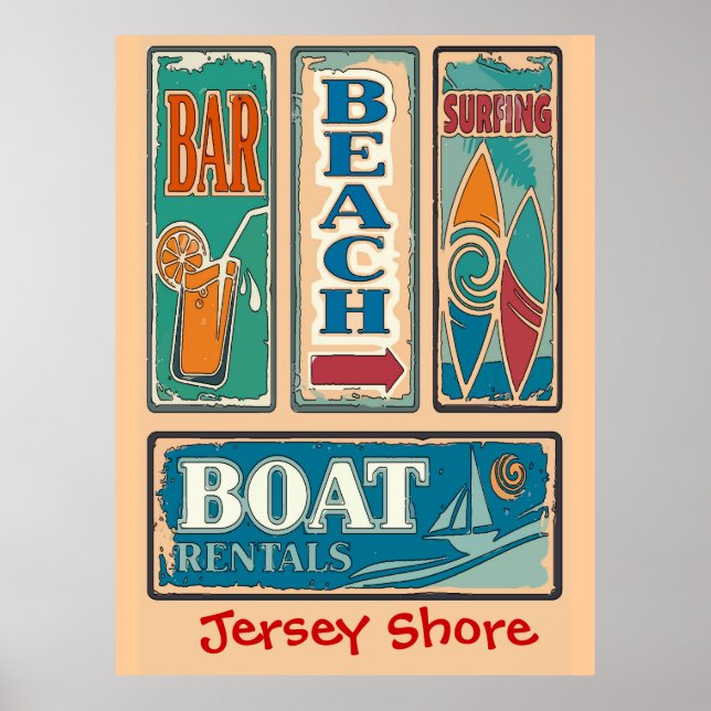 Jersey Shore Signs Poster (Vorne)