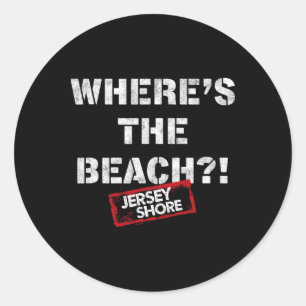 Jersey Shore - Wo ist der Strand Runder Aufkleber