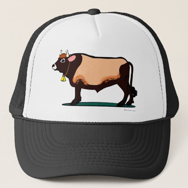 Jersey Stier Truckerkappe (Vorderseite)