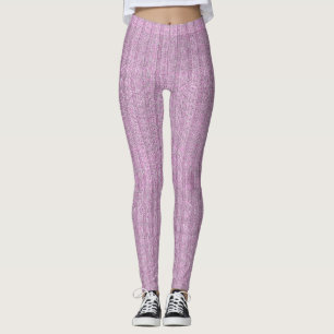 Jersey-Streifenmuster in Puderrosa Leggings